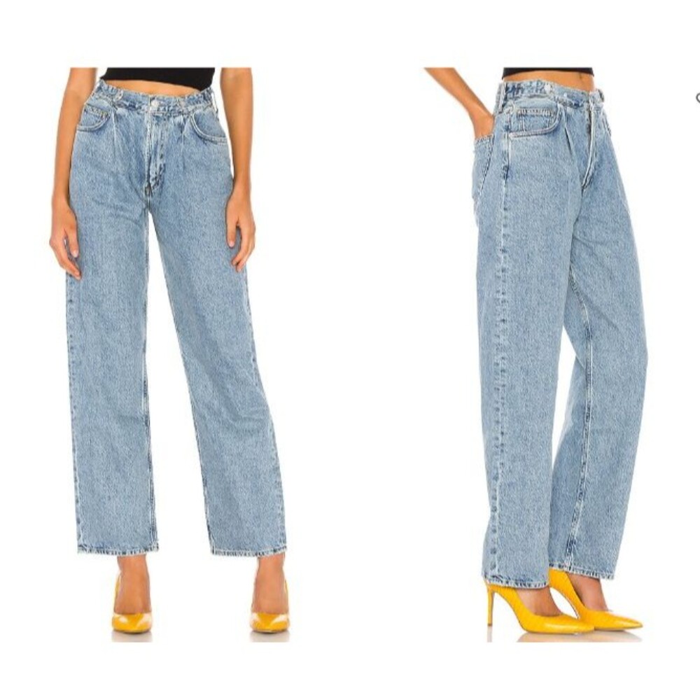 Agolde High Rise Women Jeans in Light Blue